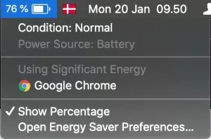 Mac viser, batteriet skal til service. Hvad gør jeg?