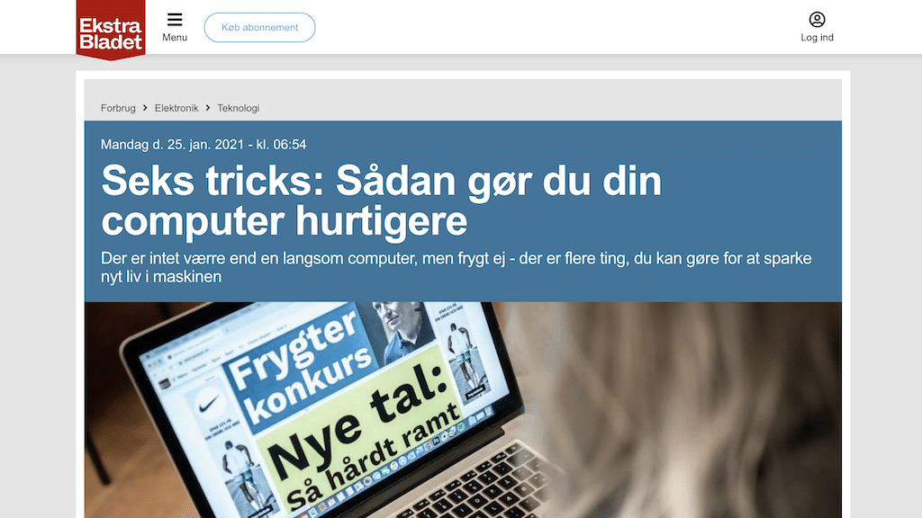 Ekstra Bladets positive omtale af GladTeknik