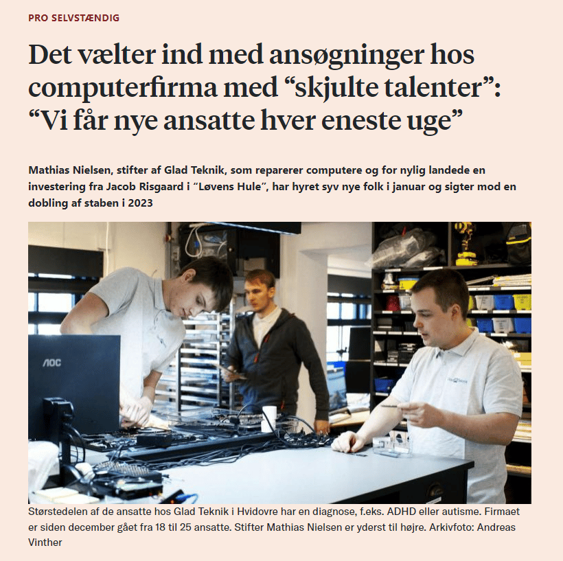 Gladteknik i Børsen