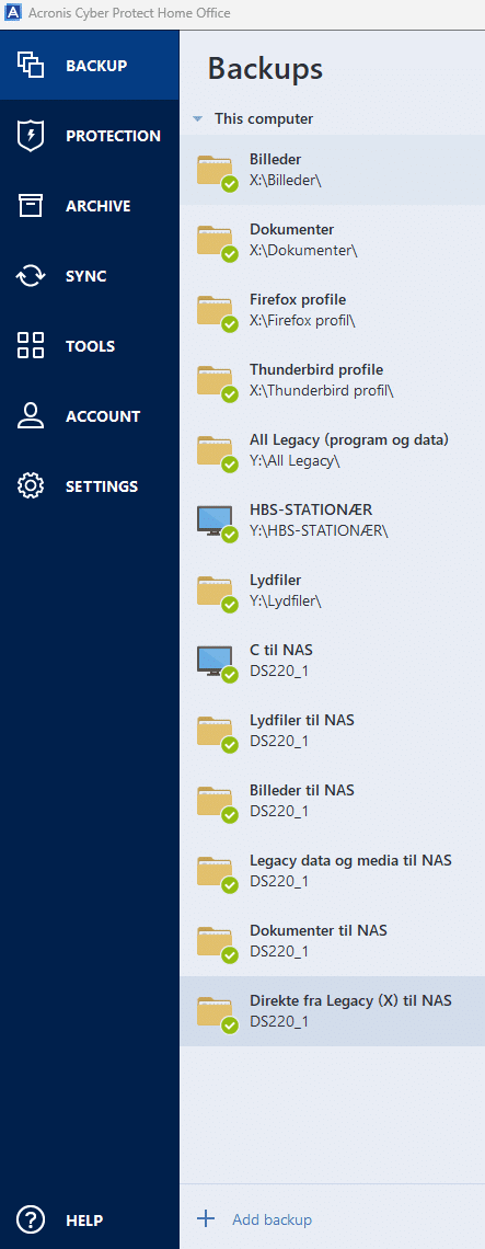 Backup med Acronis 1