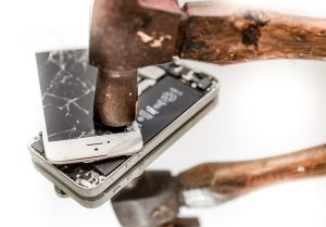 iPhone skærm er gået i stykker